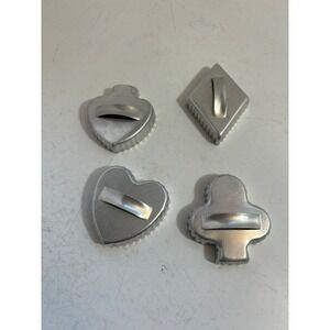 Vintage Aluminum Playing Card Suit Cookie Cutter Set Heart Diamond Club Spade